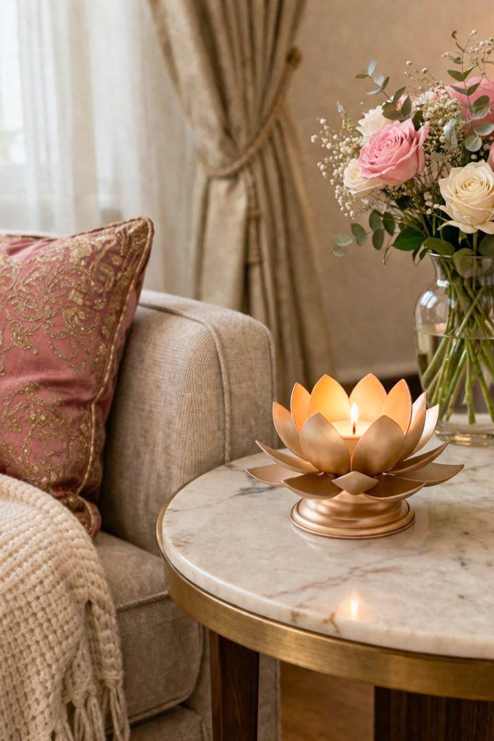 Pack of 6,10,15,20,30,40,50 Lotus Tea light Candle Holder