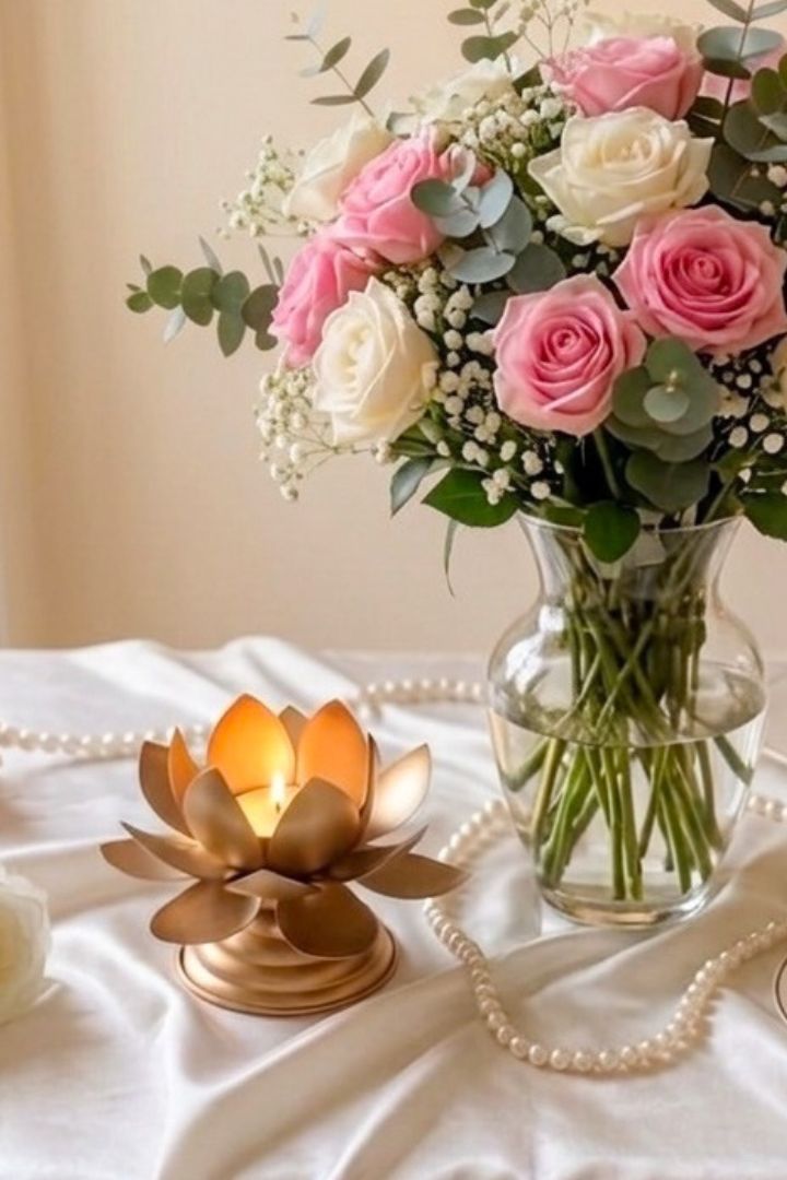 Pack of 6,10,15,20,30,40,50 Lotus Tea light Candle Holder