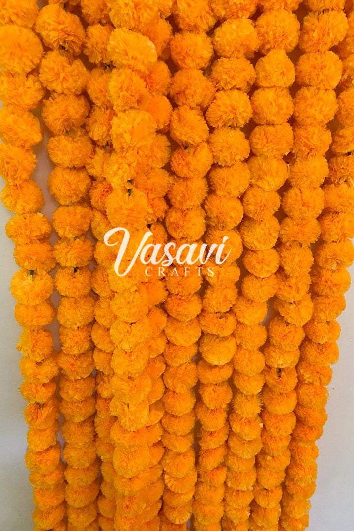 Pack of 40, 50, 60, 80, 100, 200 Artificial Marigold Flower Garlands
