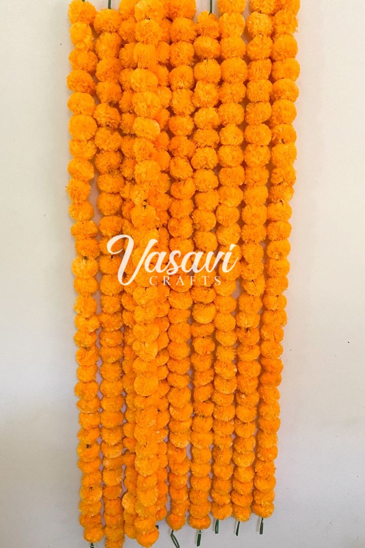 Pack of 2, 5, 10, 20 Artificial Marigold Flower Garlands