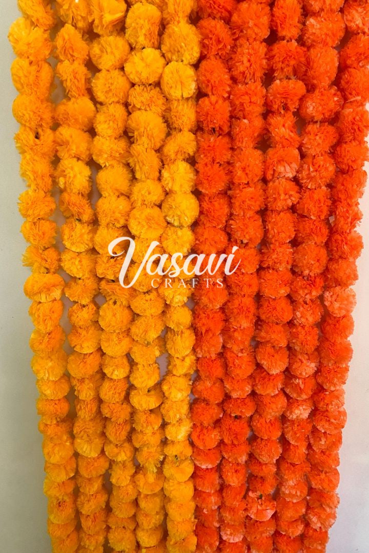 Pack of 16, 20, 25, 50, 100, 200 Artificial Marigold Flower Garlands 8 feet, 10 feet long