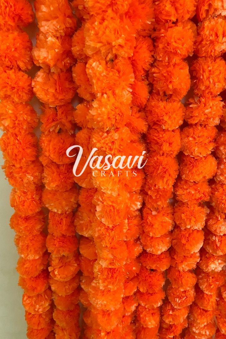 Pack of 16, 20, 25, 50, 100, 200 Artificial Marigold Flower Garlands 8 feet, 10 feet long