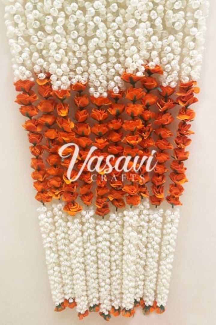 Pack of 20, 40, 50, 70, 100 Mogra/Jasmine Flower Garlands with Roses