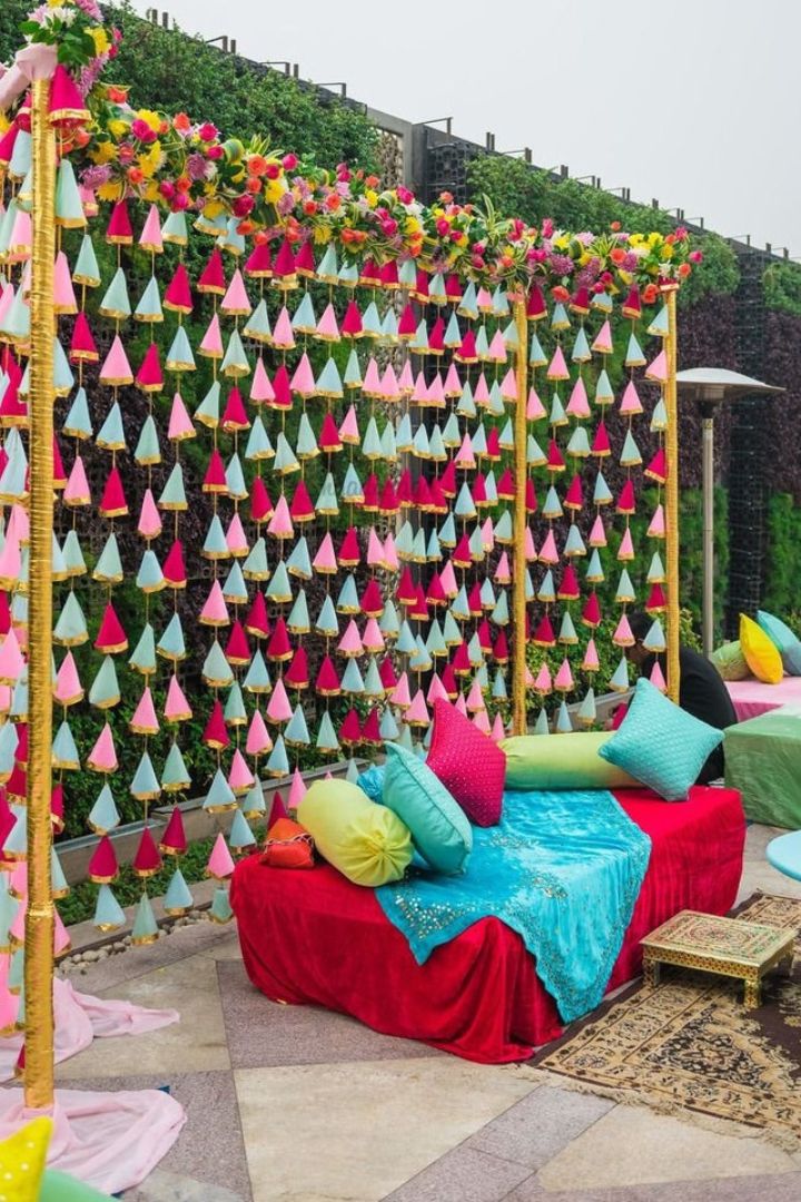 Pack of 30, 40, 50, 60, 100 Mint, Magenta and Pink Multi Color Gota Garlands