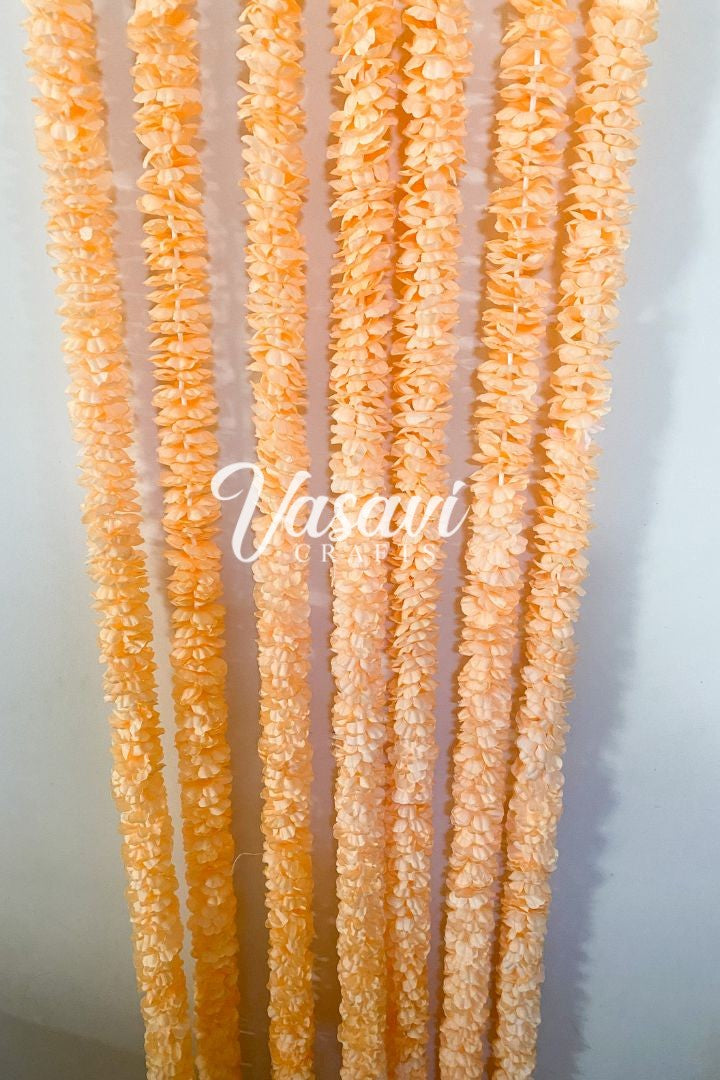 Peach Flower Garlands with Tuberose Flower Hanging 5.5 ft long