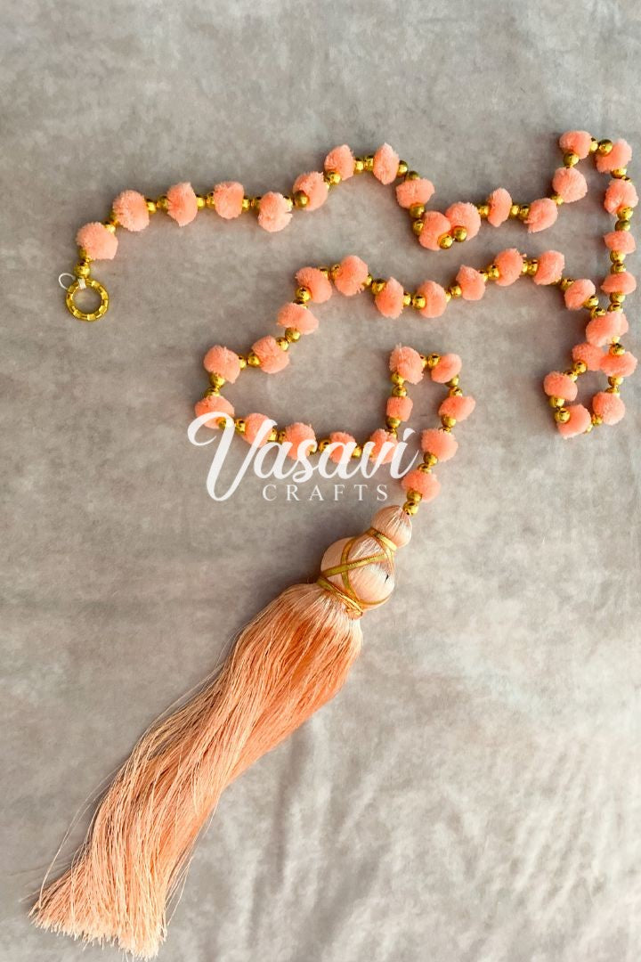 Pack of 10 Peach, PInk, White, Magenta, Mint Pom Pom Garlands with Tassel