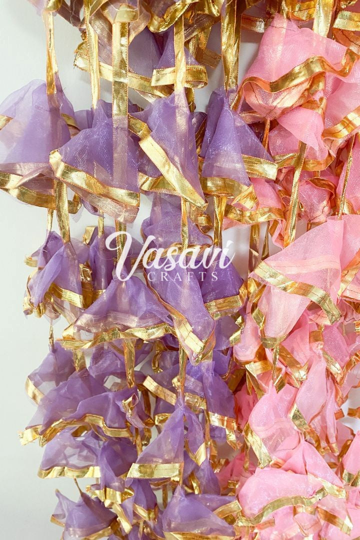 Pack of 10, 20 Gota Décor Hangings in Sheer fabric