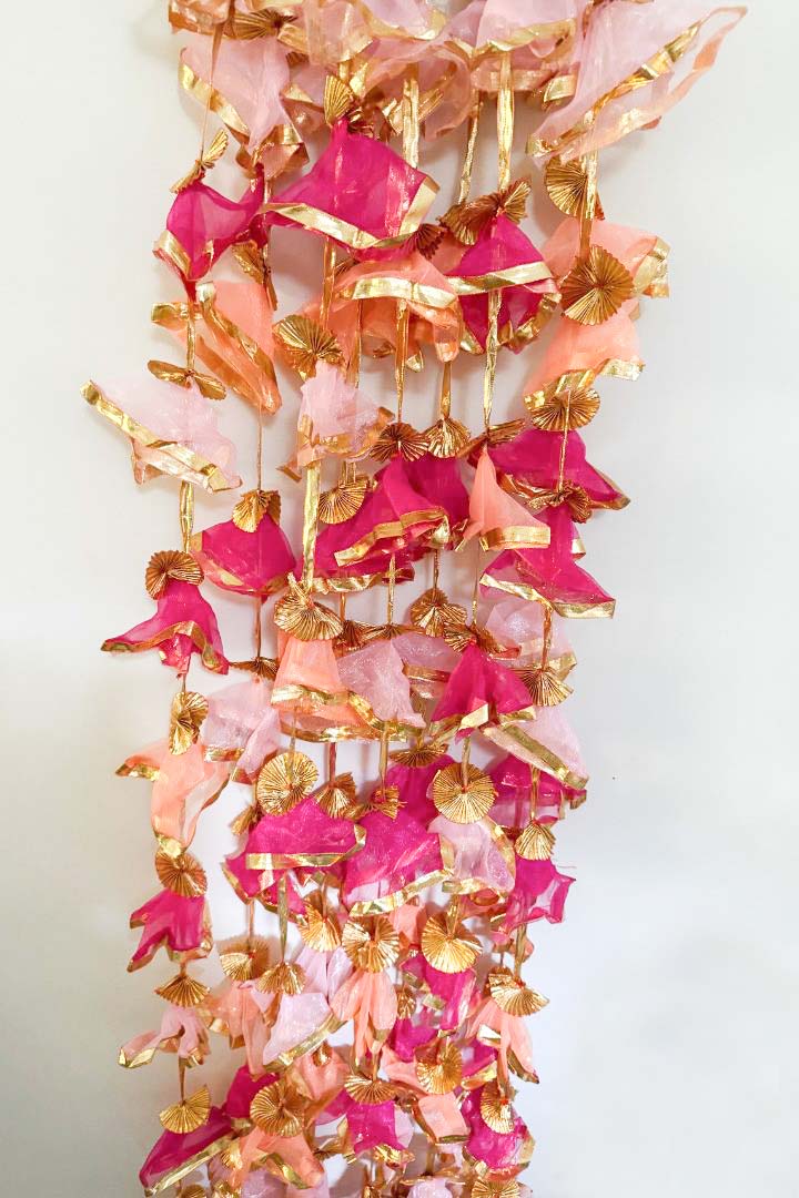 Pack of 30, 40, 60 Multi Color Frill Gota Garlands 6 ft long