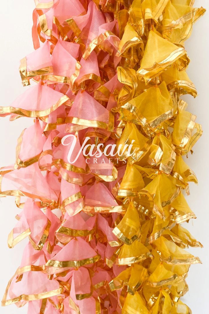 Pack of 10, 20 Gota Décor Hangings in Sheer fabric