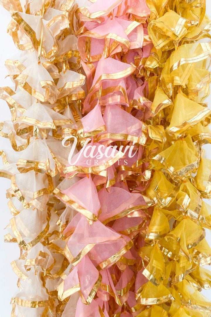 Pack of 10, 20 Gota Décor Hangings in Sheer fabric