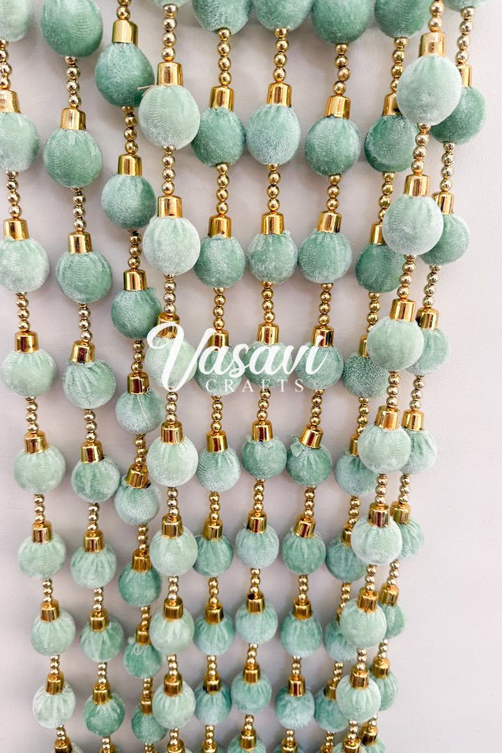 Pack of 10 - 5 ft Ball Garlands with Tassels