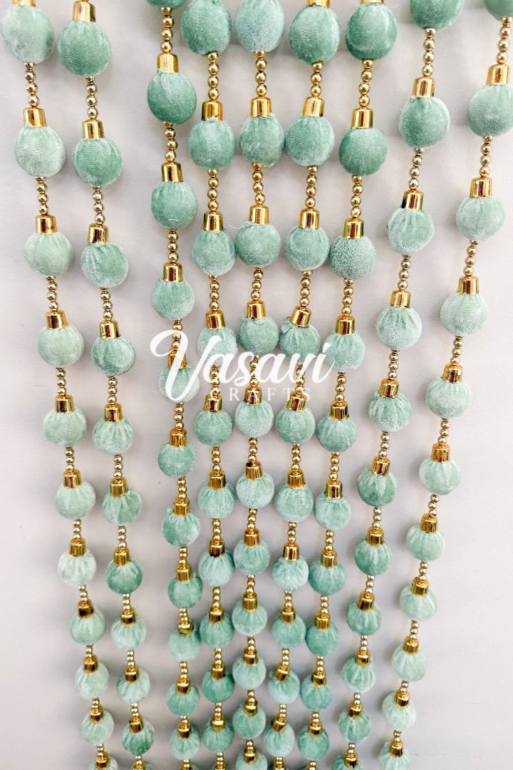 Pack of 20, 40, 60, 100 Sage green, Magenta, Pink and White Ball Garlands