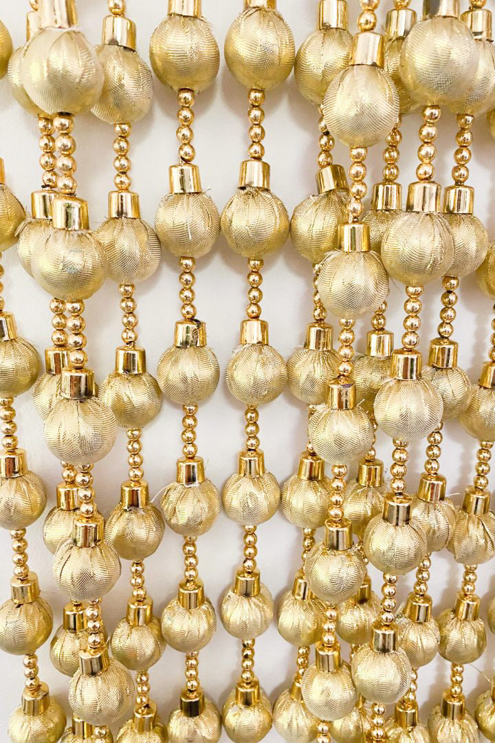 Pack of 30, 50 Shiny Gold Ball Garlands with Tassel