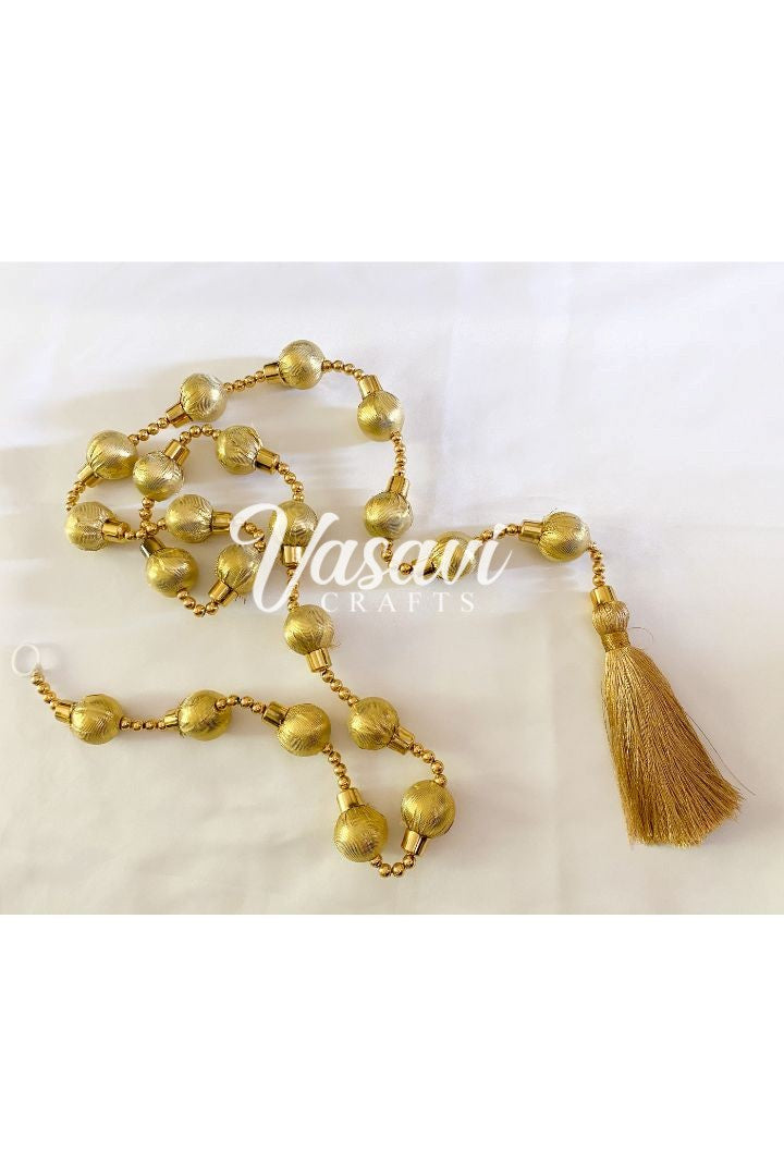 Pack of 30, 50 Shiny Gold Ball Garlands with Tassel