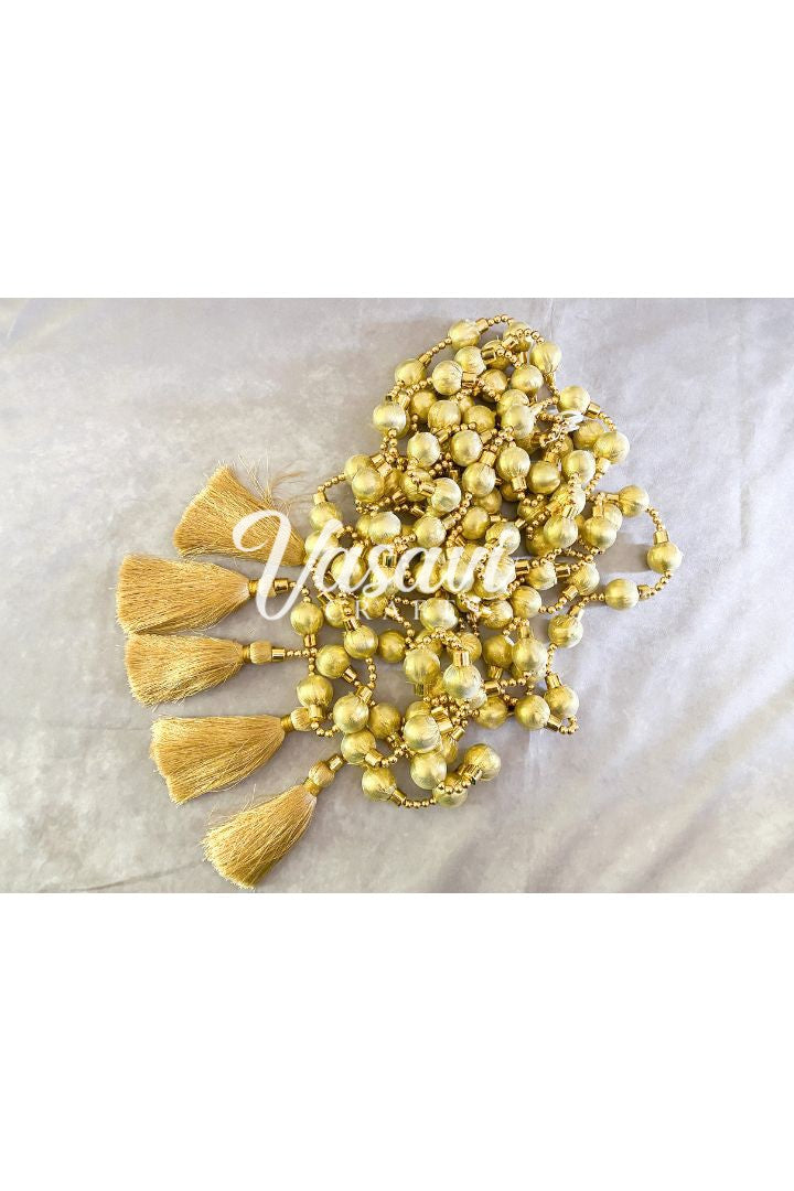 Pack of 30, 50 Shiny Gold Ball Garlands with Tassel