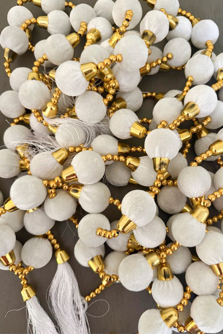 Pack of 10 - 5 ft Ball Garlands with Tassels