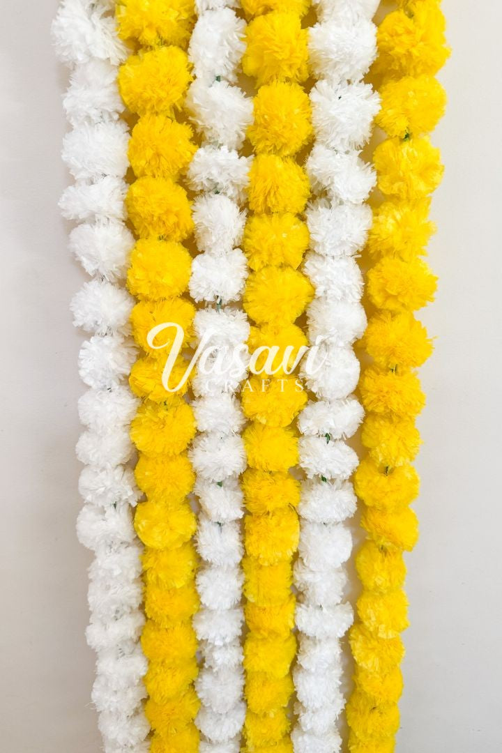 Pack of 16, 20, 25, 50, 100, 200 Artificial Marigold Flower Garlands 8 feet, 10 feet long