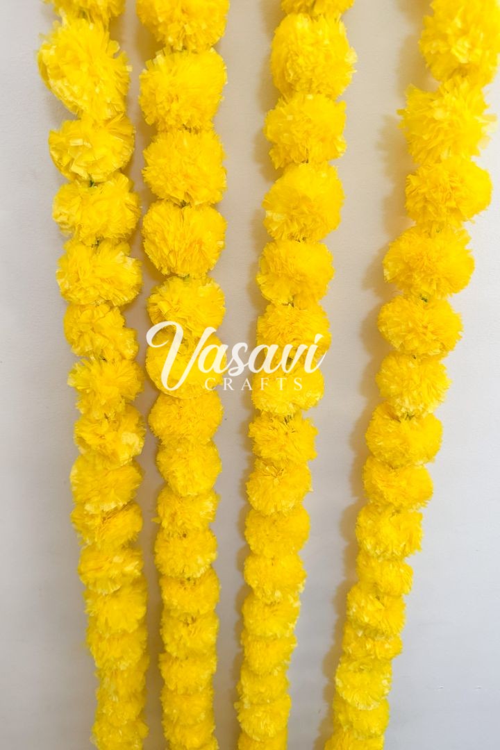 Pack of 16, 20, 25, 50, 100, 200 Artificial Marigold Flower Garlands 8 feet, 10 feet long