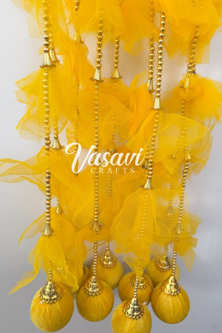 Pack of 30, 50, 60, 100 Fabric Frill Garlands with Ball