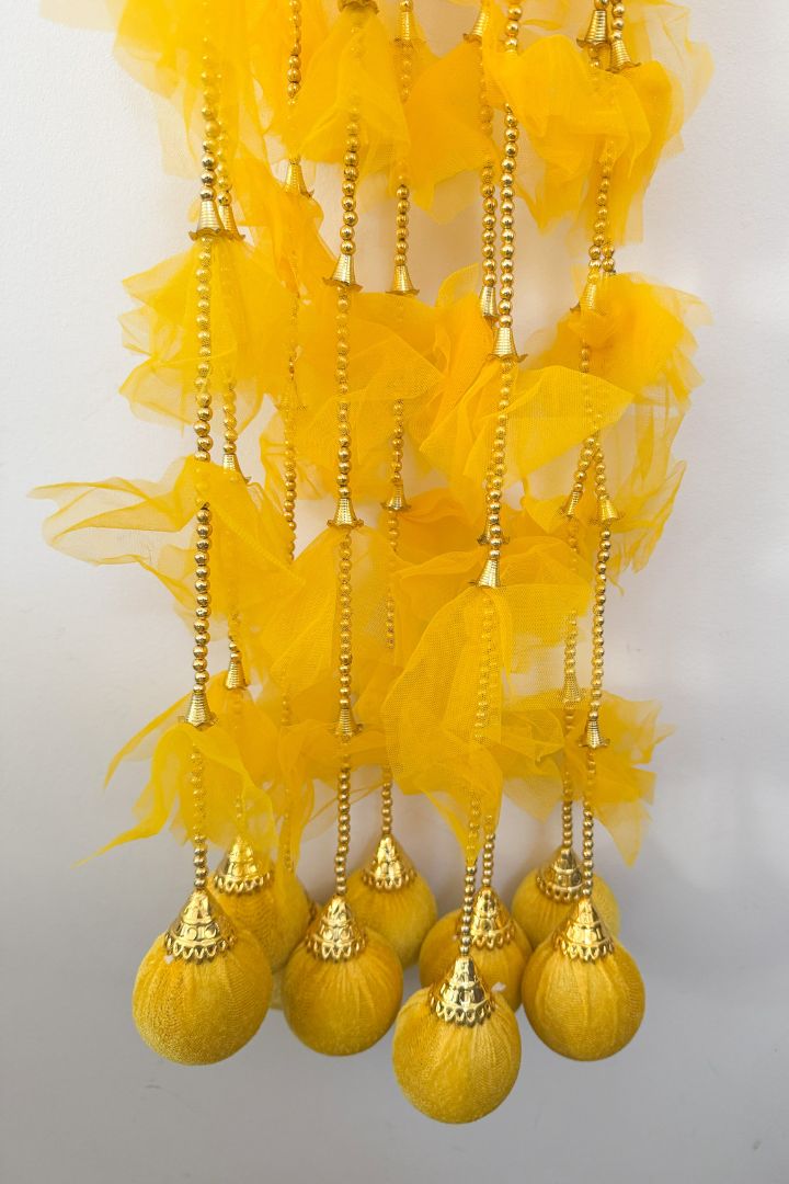 Pack of 30, 50, 60, 100 Fabric Frill Garlands with Ball